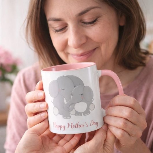 Niedlicher Muttertag für Mama und Baby Elefant Tasse