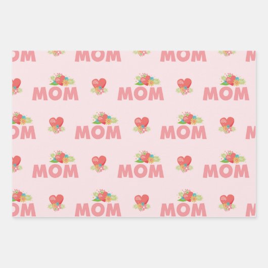 Niedlicher Muttertag Geschenkpapier Set (Vorderseite)