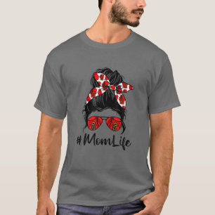 Niedlicher Muttertag Messy Bun Boxing Mama Mama Wo T-Shirt