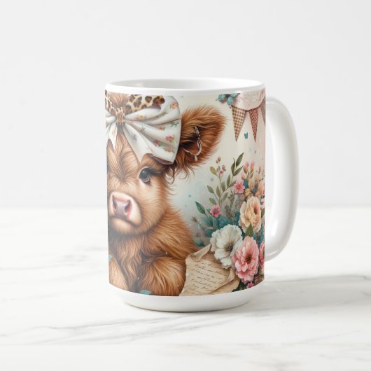 Niedlicher Muttertag/Mutterkühe Kaffeetasse (VorderseiteRechts)