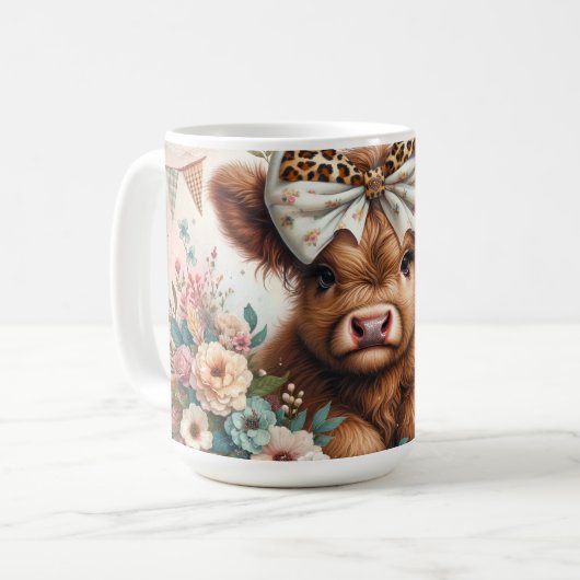 Niedlicher Muttertag/Mutterkühe Kaffeetasse (Vorderseite Links)