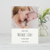 niedlicher Muttertag Personalisiert Feiertagskarte (Stehend Vorderseite)