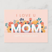 Niedlicher Muttertag Postkarte (Vorderseite)