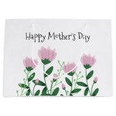 Niedlicher Muttertag Rosa Blüte Große Geschenktüte (Vorderseite)