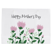 Niedlicher Muttertag Rosa Blüte Große Geschenktüte (Rückseite)