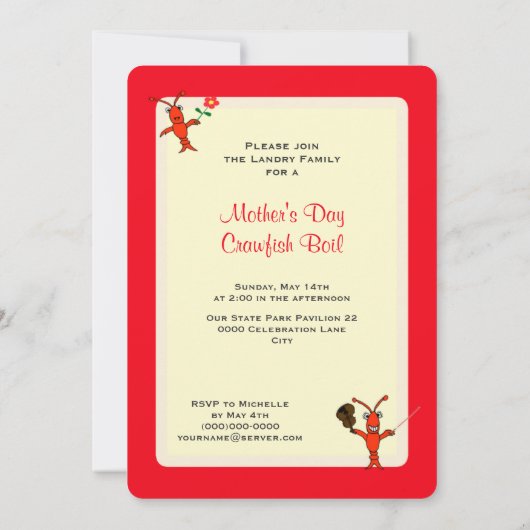 Niedlicher Muttertagskraubkohl Einladung (Rückseite)