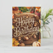 Niedlicher mystischer Waldbrand Herbst glücklich G Karte (Stehend Vorderseite)