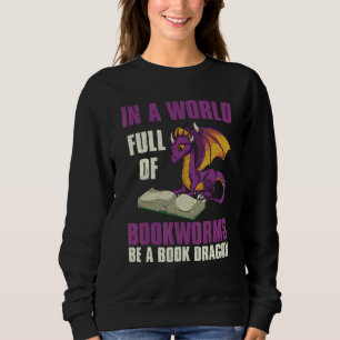 Niedlicher Mythischer Buchwurm Buchdrache Readi Sweatshirt