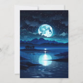 niedlicher Nachthimmel am 2. Geburtstag Einladung (Rückseite)