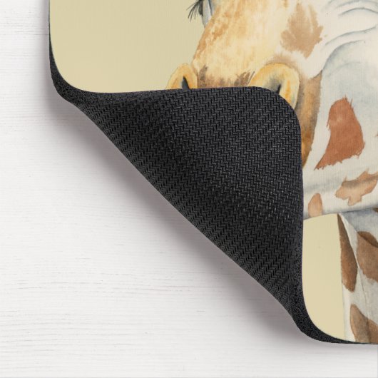 Niedlicher naher hoher GiraffeWatercolor Mousepad (Ecke)