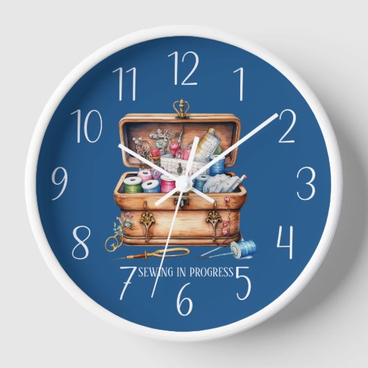 niedlicher Nähfortschritt Uhr (Vorderseite)