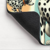 Niedlicher nahtloser Dalmatiner Mousepad (Ecke)