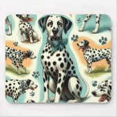 Niedlicher nahtloser Dalmatiner Mousepad (Vorne)