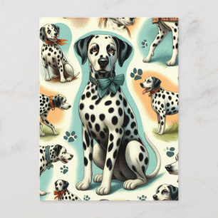 Niedlicher nahtloser Dalmatiner Postkarte