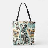 Niedlicher nahtloser Dalmatiner Tasche (Rückseite)