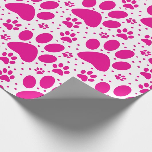 Niedlicher nahtloser rosafarbener Pink Print Holid Geschenkpapier (Ecke)