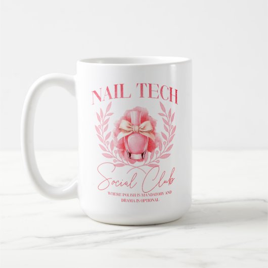 Niedlicher Nail Tech Coquette Nail Polnischer Sozi Kaffeetasse (Links)
