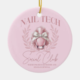 Niedlicher Nail Tech Coquette Nail Polnischer Sozi Keramik Ornament