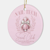 Niedlicher Nail Tech Coquette Nail Polnischer Sozi Keramik Ornament (Links)