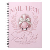 Niedlicher Nail Tech Coquette Nail Polnischer Sozi Notizblock (Vorderseite)