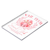 Niedlicher Nail Tech Coquette Nail Polnischer Sozi Notizblock (Linke Seite)