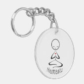 Niedlicher Namaste-Schlüsselanhänger Schlüsselanhänger (Vorderseite links)
