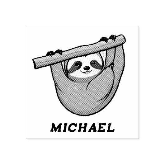 Niedlicher Name auf einer Zweigniederlassung Gummistempel (Prägung)