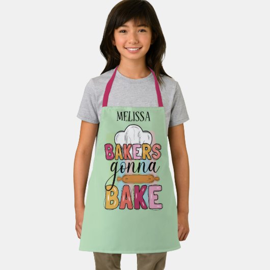 Niedlicher Name Bäcker backen Mädchen Schürze (Insitu)