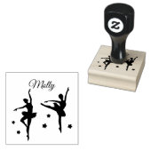 Niedlicher Name Ballerina Custom Initial Gummistempel (Stempel)