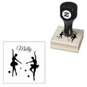 Niedlicher Name Ballerina Custom Initial Gummistempel (Stempel)