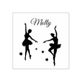 Niedlicher Name Ballerina Custom Initial Gummistempel (Prägung)