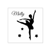 Niedlicher Name Ballerina Custom Initial Gummistempel (Prägung)