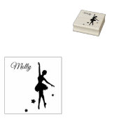 Niedlicher Name Ballerina Custom Initial Gummistempel (Stempel)