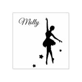 Niedlicher Name Ballerina Custom Initial Gummistempel (Prägung)