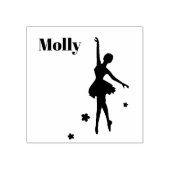 Niedlicher Name Ballerina Custom Initial Kautschuk Gummistempel (Prägung)