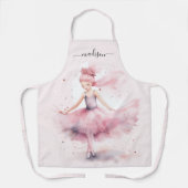 Niedlicher Name der Ballerina-Schrift Schürze (Vorderseite)