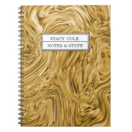 Niedlicher Name der Goldlackfarbe Personalisiert Notizblock