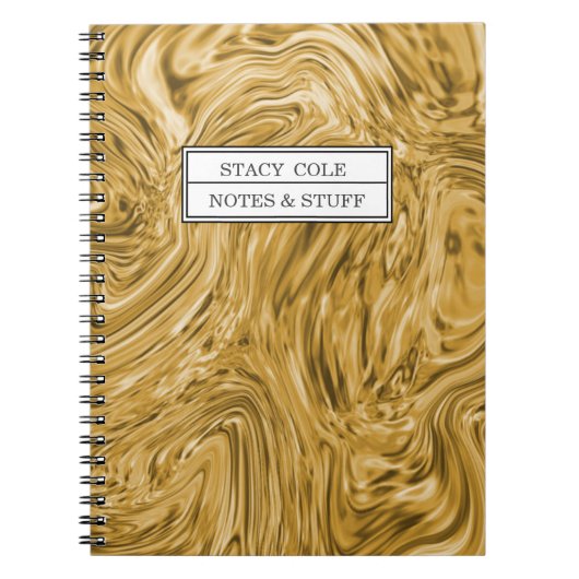 Niedlicher Name der Goldlackfarbe Personalisiert Notizblock (Vorderseite)