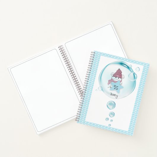 Niedlicher Name der Hamster-Seifenblase Notizblock (Innenseite)