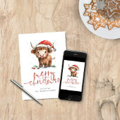 Niedlicher Name der Highland Kuh Frohe Weihnachten