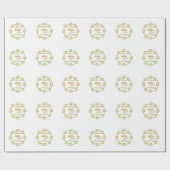 Niedlicher Name der kleinen Wasserfarbenkanne Baby Geschenkpapier (Flach)