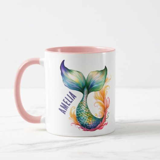 Niedlicher Name der Meerjungfrau Tasse (Links)