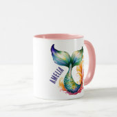 Niedlicher Name der Meerjungfrau Tasse (VorderseiteRechts)