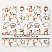 Niedlicher Name der Modellbezeichnung "White Toy B Mousepad (Vorne)