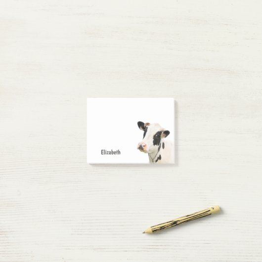 Niedlicher Name der Personalisierten Kuh Post-it Klebezettel (Auf Schreibtisch)