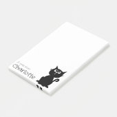 Niedlicher Name der schwarzen Cartoon Post-it Klebezettel (angewinkelt)