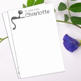 Niedlicher Name der schwarzen Cartoon Post-it Klebezettel