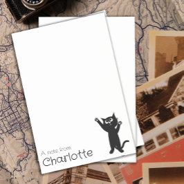 Niedlicher Name der schwarzen Cartoon Post-it Klebezettel