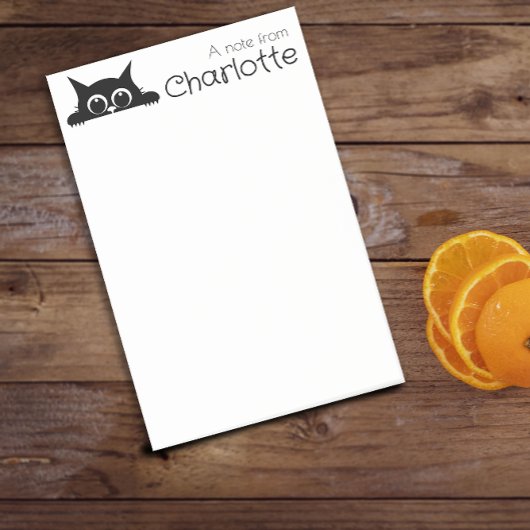 Niedlicher Name der schwarzen Cartoon Post-it Klebezettel