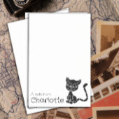 Niedlicher Name der schwarzen Cartoon Post-it Klebezettel